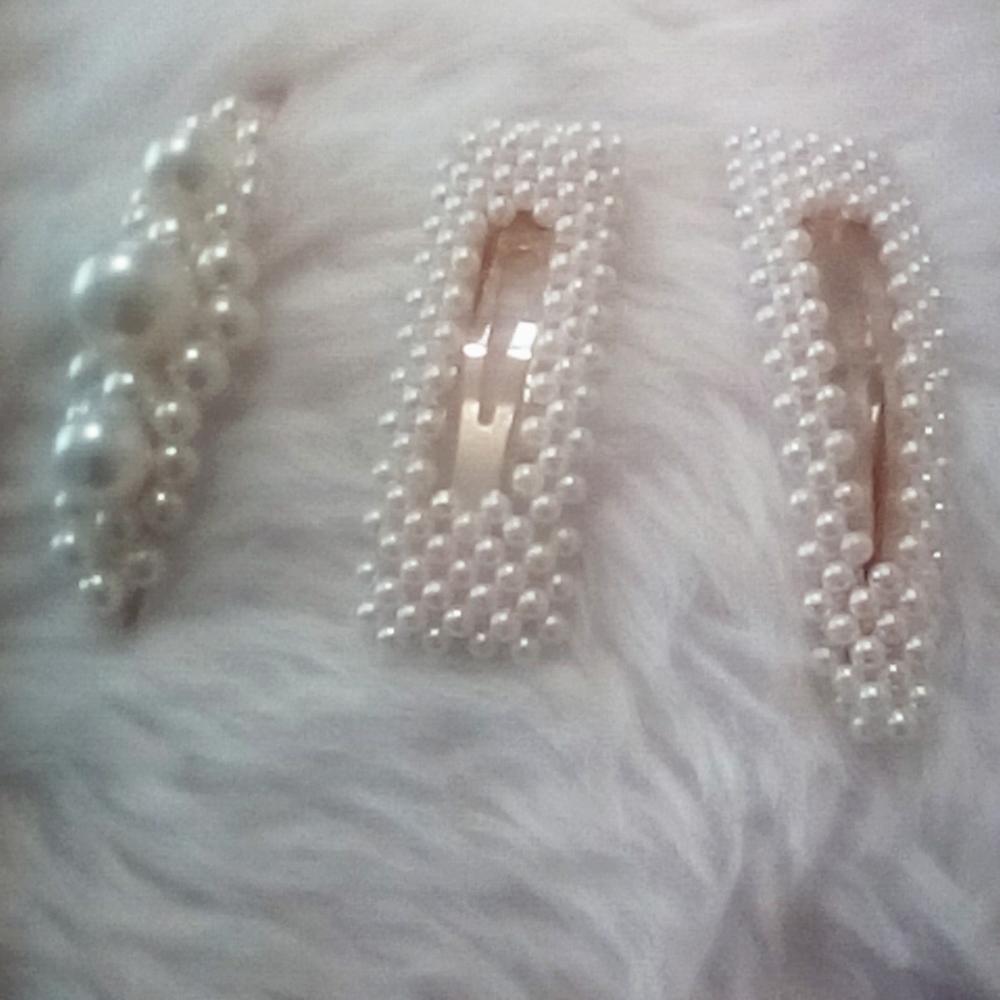 Three hair barrettes